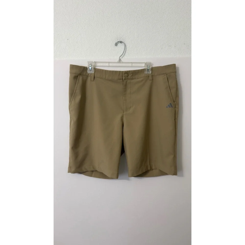 Adidas Golf Shorts Mens 38 Tan Performance Stretch Flat‎ Front